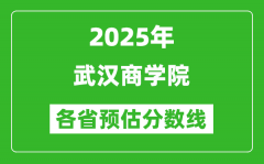 2025年武汉商学院各省预估分数线_预计最低多少分能上？