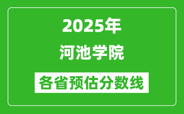 2025年河池学院各省预估分数线,预计最低多少分能上?