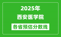 2025年西安医学院各省预估分数线_预计最低多少分能上？