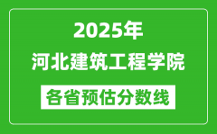 2025年河北建筑工程学院各省预估分数线_预计最低多少分能上？