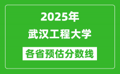 2025年武汉工程大学各省预估分数线_预计最低多少分能上？