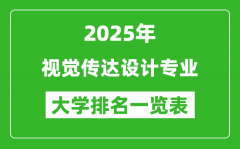 全国视觉传达设计专业最好的大学排名一览表（2025最新）