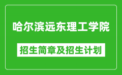 哈尔滨远东理工学院2025年招生简章_各省高考招生计划人数一览表