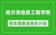 哈尔滨信息工程学院2025年招生简章_各省高考招生计划人数一览表
