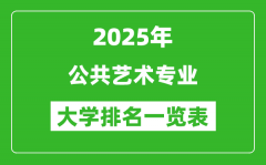 全国公共艺术专业最好的大学排名一览表（2025最新）