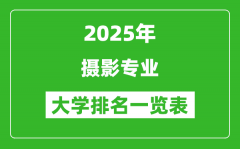 全国摄影专业最好的大学排名一览表（2025最新）