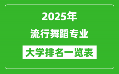全国流行舞蹈专业最好的大学排名一览表（2025最新）