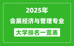 全国会展经济与管理专业最好的大学排名一览表（2025最新）