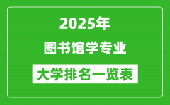 全国图书馆学专业最好的大学排名一览表（2025最新）