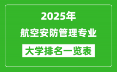 全国航空安防管理专业最好的大学排名一览表（2025最新）