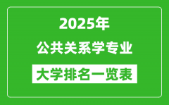 全国公共关系学专业最好的大学排名一览表（2025最新）