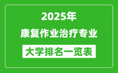 全国康复作业治疗专业最好的大学排名一览表（2025最新）