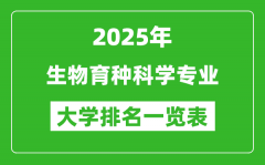 全国生物育种科学专业最好的大学排名一览表（2025最新）