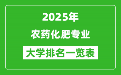 全国农药化肥专业最好的大学排名一览表（2025最新）
