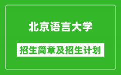 北京语言大学2025年招生简章_各省高考招生计划人数一览表