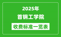 2025首钢工学院学费多少钱一年_各专业收费标准一览表