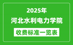 2025河北水利电力学院学费多少钱一年_各专业收费标准一览表