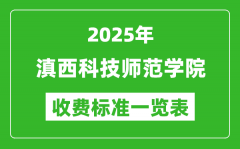 2025滇西科技师范学院学费多少钱一年_各专业收费标准一览表