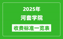 2025河套学院学费多少钱一年_各专业收费标准一览表
