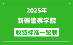 2025新疆警察学院学费多少钱一年_各专业收费标准一览表