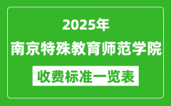 2025南京特殊教育师范学院学费多少钱一年_各专业收费标准一览表