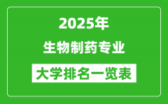 全国生物制药专业最好的大学排名一览表（2025最新）