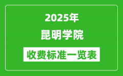 2025昆明学院学费多少钱一年_各专业收费标准一览表