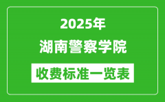 2025湖南警察学院学费多少钱一年_各专业收费标准一览表