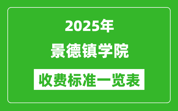 2025景德镇学院学费多少钱一年,各专业收费标准一览表