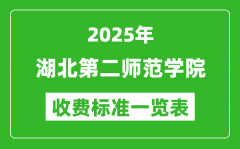 2025湖北第二师范学院学费多少钱一年_各专业收费标准一览表