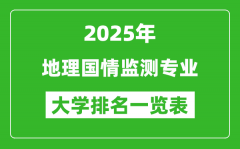 全国地理国情监测专业最好的大学排名一览表（2025最新）