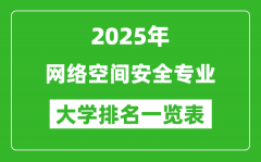 全国网络空间安全专业最好的大学排名一览表（2025最新）
