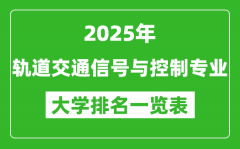 全国轨道交通信号与控制专业最好的大学排名一览表（2025最新）