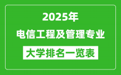 全国电信工程及管理专业最好的大学排名一览表（2025最新）