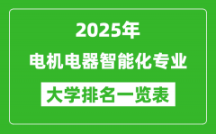 全国电机电器智能化专业最好的大学排名一览表（2025最新）