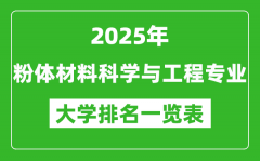 全国粉体材料科学与工程专业最好的大学排名一览表（2025最新）