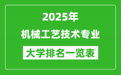 全国机械工艺技术专业最好的大学排名一览表（2025最新）