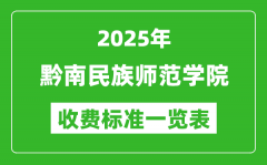 2025黔南民族师范学院学费多少钱一年_各专业收费标准一览表