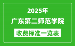 2025广东第二师范学院学费多少钱一年_各专业收费标准一览表