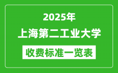2025上海第二工业大学学费多少钱一年_各专业收费标准一览表