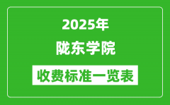 2025陇东学院学费多少钱一年_各专业收费标准一览表