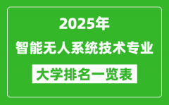 全国智能无人系统技术专业最好的大学排名一览表（2025最新）