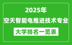 全国空天智能电推进技术专业最好的大学排名一览表（2025最新）