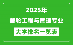 全国邮轮工程与管理专业最好的大学排名一览表（2025最新）