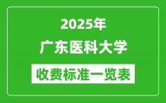 2025广东医科大学学费多少钱一年_各专业收费标准一览表