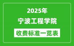 2025宁波工程学院学费多少钱一年_各专业收费标准一览表