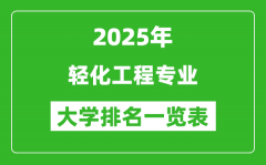 全国轻化工程专业最好的大学排名一览表（2025最新）