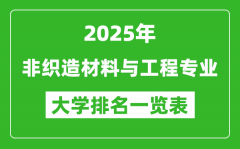全国非织造材料与工程专业最好的大学排名一览表（2025最新）