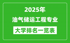 全国油气储运工程专业最好的大学排名一览表（2025最新）