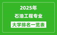 全国石油工程专业最好的大学排名一览表（2025最新）